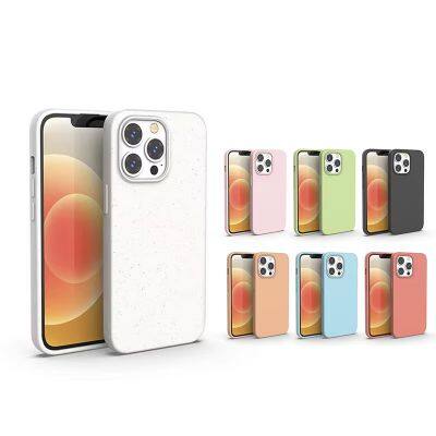 Full Protection Ultra Slim Wheat Straw Eco-friendly Mobile 100% Biodegradable Phone Case for IPhone 17 16 15 13 14 Case photo-3