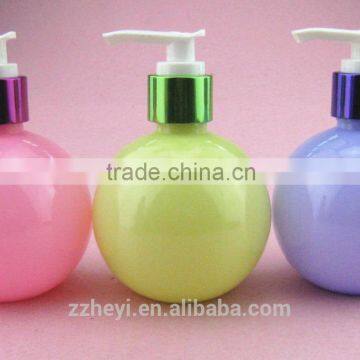 8oz 240ml colored plastic spherical bottle for cosmetic or lotion