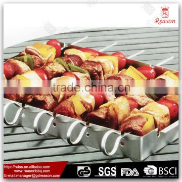 Stainless steel bbq skewer stand