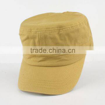 Custom Flat Top Army Cap Worn-out Black Cotton Military Hat Wholesale photo-2