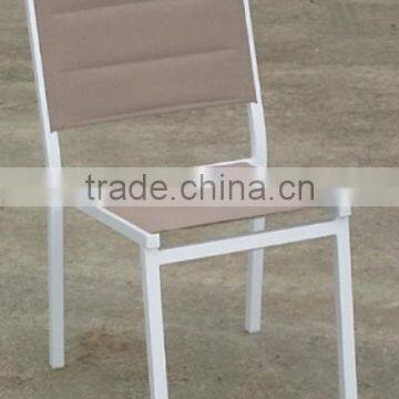 low price aluminum frame dining chair sling patio coffee chairs