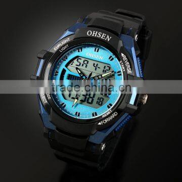 Hot Sell Men's Rubber Strap Black Analog Digital Silicone Sport Boy's Watch WS080/081 photo-3