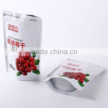 Custom Printed laminated multiple layer plastic aluminum foil zip lock resealable bag for food packaging