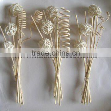 Shenzhen Lihome factory export nattural AA grade curly shape home fragrance reed diffuser rattan sticks