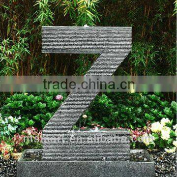 Granite letter fountain Z