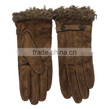 Lady's fashion leather driver gloves