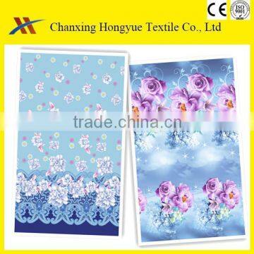 polyester material pigment printed fabric/polyester brushed fabric for home textile