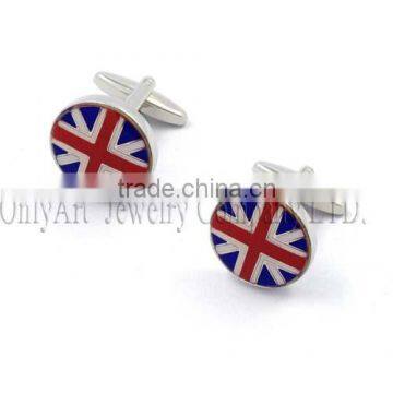 National Flag Cufflinks 925 Sterling Sliver Custom Studs Enamel Cufflinks photo-5