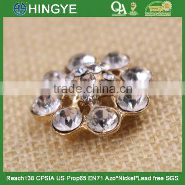 Gold Plating Wholesale Rhinestone Flower Button 15772-1 photo-3