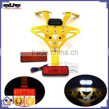 BJ-LPL-TMAX001 Recommand Motorcross Golden Lisence Bracket Aluminum Tail Plate for Yamaha T MAX 530 2013-2015 photo-2