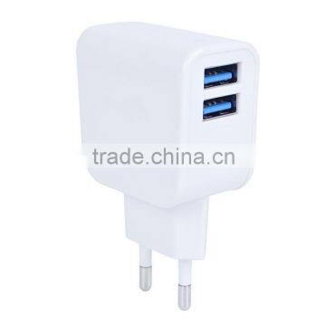 Wholesale electronics EU plug 5V 2.1A usb wall charger for Samsung travel charger