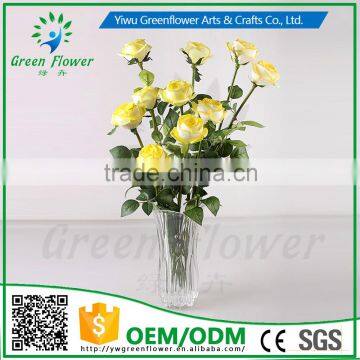 2016 Wholesale 12 PCS 8 Color Latex Artificial PU Flowers Rose Bouquet Wedding Bridal Decor Display Christmas Real Touch Flower photo-5