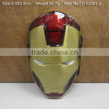 Gold Plate Military Web Belt Buckle With Emblem photo-2