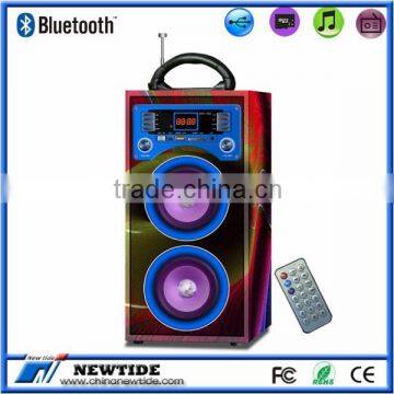 NT-WS001 trade assurance supplier 2.0 CH wireless bluetooth wooden speaker