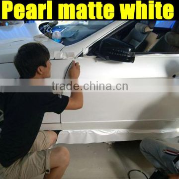 High quality pearl matte white vinyl film with air free bubbles 1.52*20m