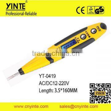 YT-0419 Blue screen electric circuit digital display voltage tester                        
                                                Quality Choice