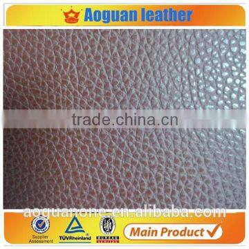 D666 hot selling PU lychee leather for men shoes leather material