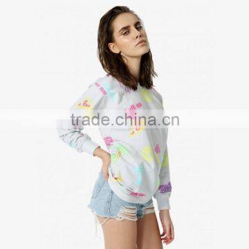 fashion sunny beach high quality 3d digital print fullprint crewneck sweatshirt spring autumn unisex custom oversized pullover