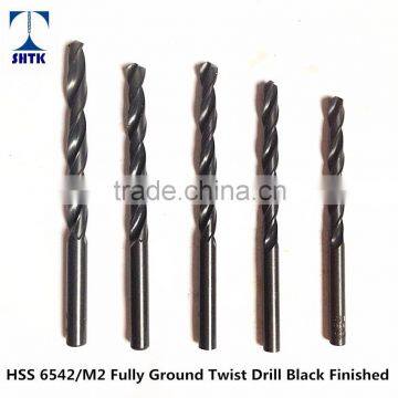 Factory sales directly, HSS M2/6542 fully ground twist drill bit, Black Finished