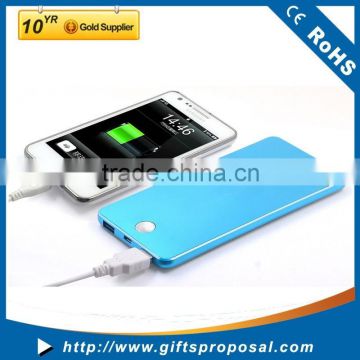 Rapid Recharge Portable Power Packs External Battery Charger Ultra-thin Polymer Power Bank 8000mah - Blue