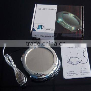 Electroplate Shiny Usb Hub Cup/mug Warmer With Usb Hub photo-5