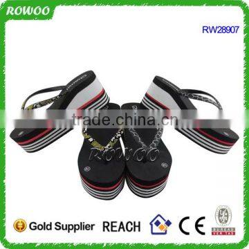 Black Plus White Women Sandals 2016 Summer Heels Wedges Sandals photo-2