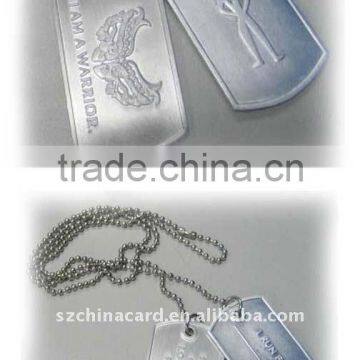Army dog tag with ball chain