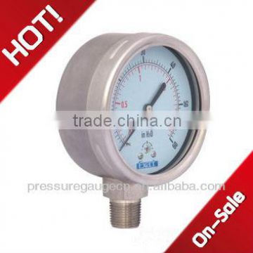 2015 new product bottom connection capsule pressure gauges manufacturer