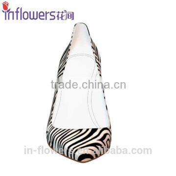 Zebra-patterned Leather Pointed Toe Ladies Sexy High Heels photo-5