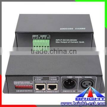 DMX512 Decoder,4 Channels Wireless DMX Controller,4 A Per Channel DMX512 Controller