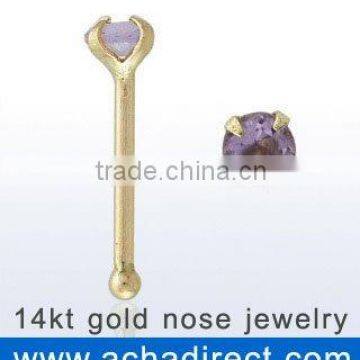 Wholesale 14ct gold Nose pin