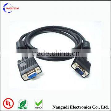 28AWG cable 15pin male gold plated laptop vga cable