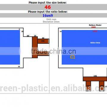 touch foil glass screen in 46" transparent touch foil film on window screen with 2points,10points,20points,40points