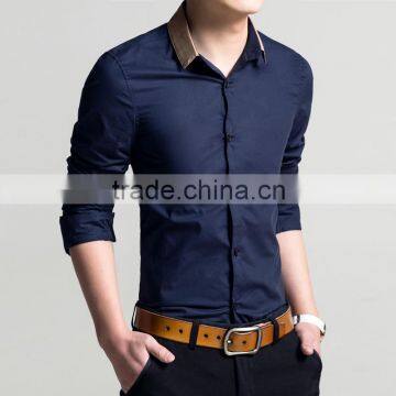 2015 lastest fashion striped cotton dress shirt for men