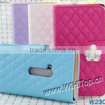 Original WHT Leather Case Camellia wallet leather case for nokia lumia 920