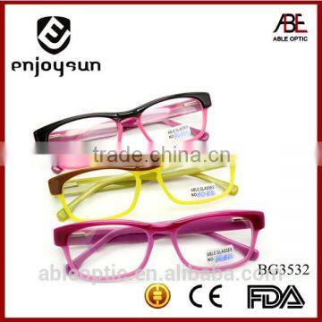 HOTSELLING milky color fashion students acetate hand made spectacles optical frames eyewear eyeglasses