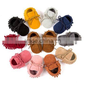 2016 Fashion Newborn Unisex Infant Baby Lace-up Mocassins Soft Sole Anti-Slip Tassels Prewalker Toddler Shoes
