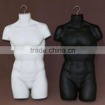 Torso half upper body male mannequins with hook for man wear garment display