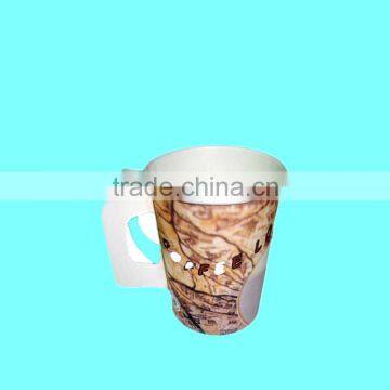 raw material coffee paper cup 7 oz with handle