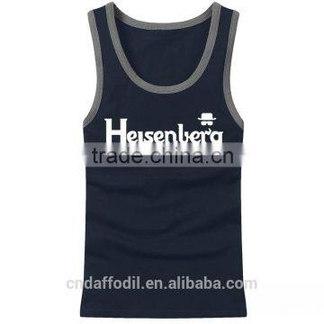 OEM Customized Mesh Nylon Spandex Black Singlets Gym Workout Tops Wear Breathable Black Tank