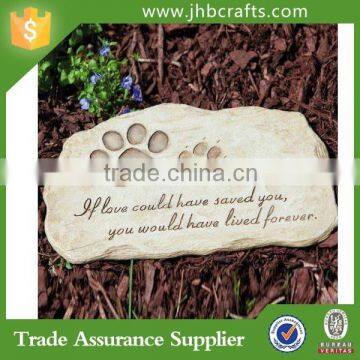 Pet Dog Cat Paw Stepping Stone Grave Memorial Plaque Garden