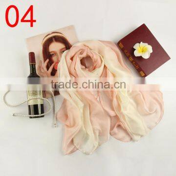 color gradient scarf spring summer shawl silk wholesale pretty girl print custom design
