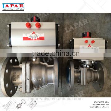 LAPAR Flanged Pneumatic Ball Valve with ACTREG Double Acting Actuator, Motorized Ball Valve