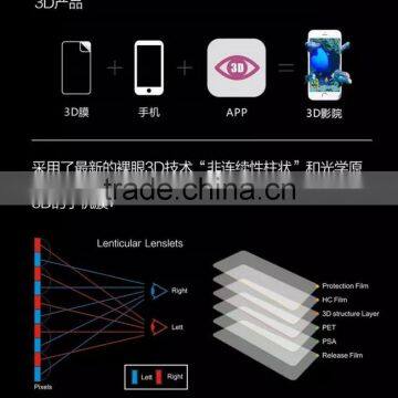 2016 Newest True 3D Phone Screen Film Install for Iphone 6 and Iphone 6 Plus and Hua Wei Mobile Phone