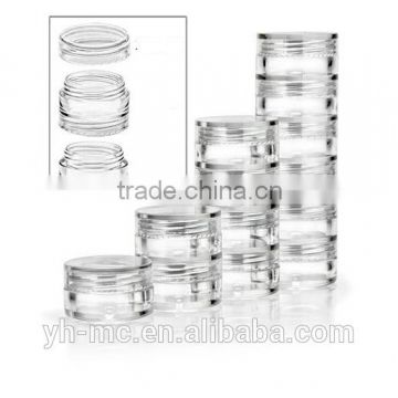 5g,10g.20g 30g nail art containers Type clear plastic jar