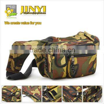 2013 camouflage printed polyester waist bag men's hiking waist bag