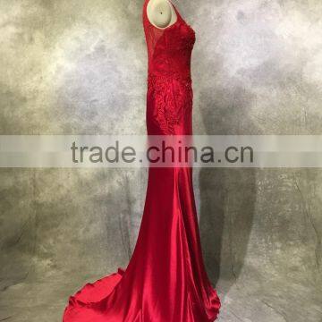 Custom Popular Newest Hot Sell High Quality See Through Evening Dresses photo-3