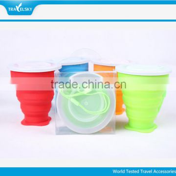 Drinkware portable silicone foldable cup for travel