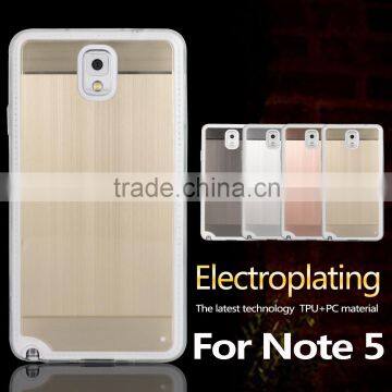 New technology electroplating tpu cases for samsung galaxy note 5 case