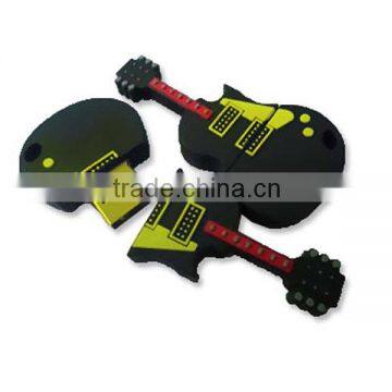 2014 gift cartoon usb guitar image flash pen drive made in china